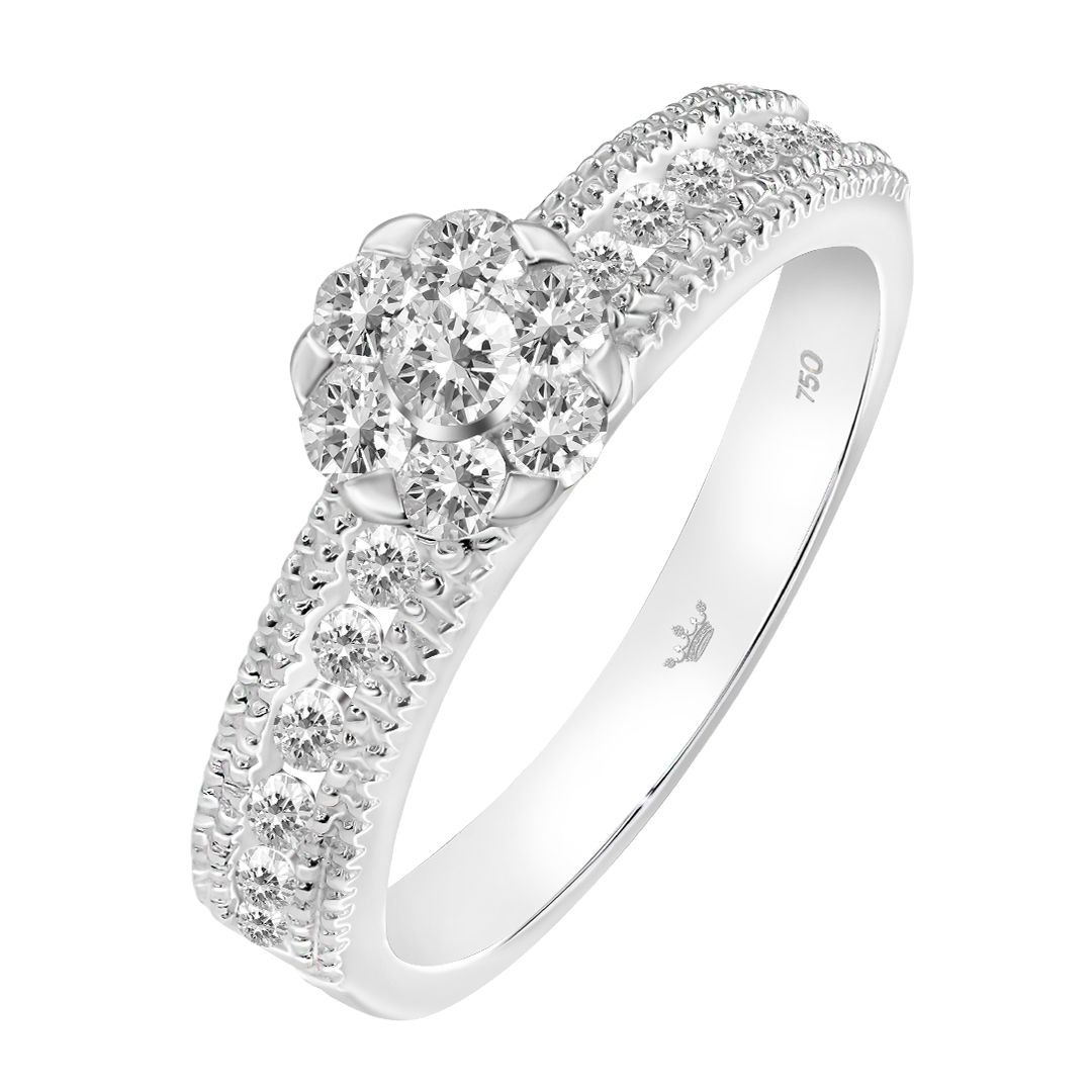 Shop Round Cut Coronet Diamond Ring for Women in Dubai,