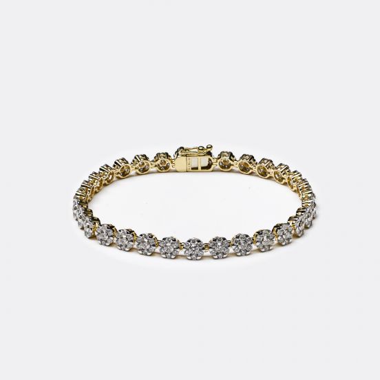 Tennis bracelet outlet yellow gold