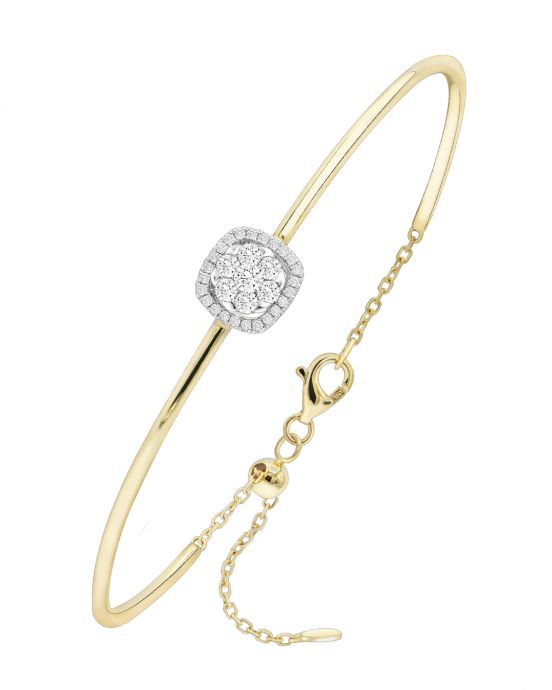 18k top diamond bangle
