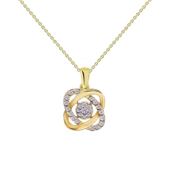 Diamond Pendant With Chain in 18k Gold VT52284