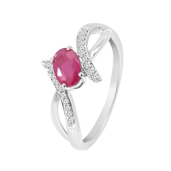 Buy Ruby and Diamond Ring_80244 Online at Lifestyle Fine