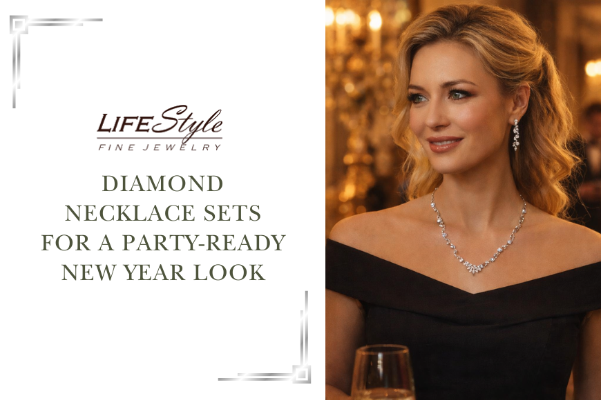 Diamond necklace sets for a party-ready New Year look